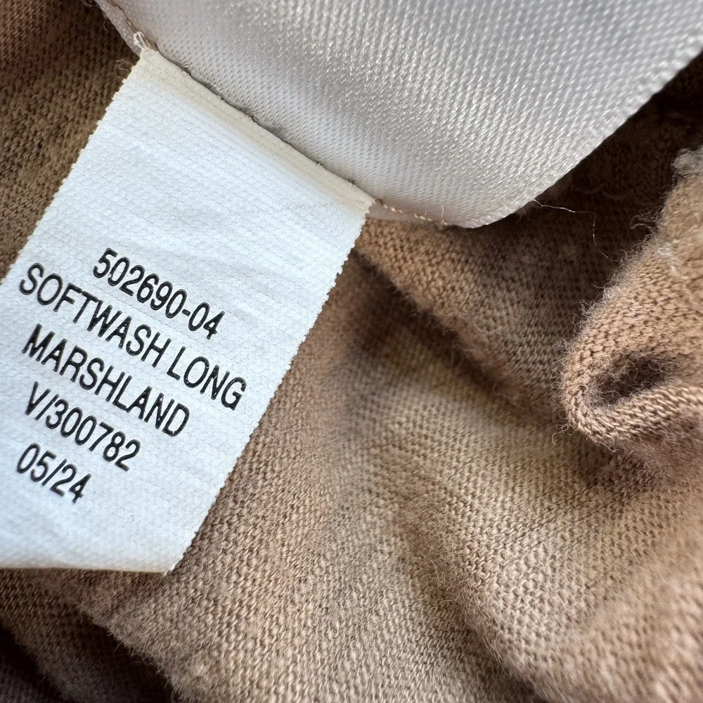 BANANA REPUBLIC Organic Cotton Long Sleeve Henley Mens Large Brown Soft
